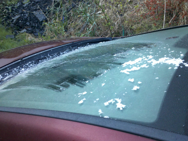 frosty windshield