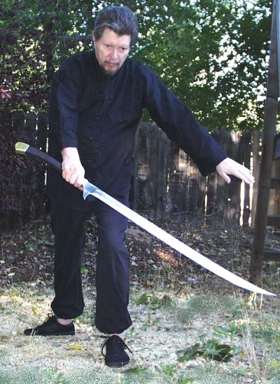 L. Neil Smith with BIG sword