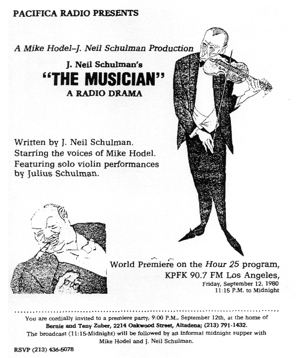 The Musician premiere flyer